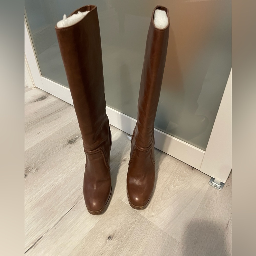 Michael kors leather brown boots